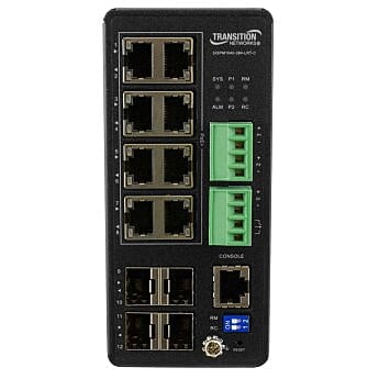 Lantronix - SISPM1040-384-LRT-C - Managed Hardened Gigabit Ethernet PoE+ Switch