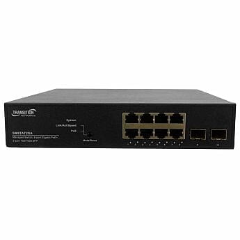 Lantronix - SM8TAT2SA-EU - Smart Managed Gigabit Ethernet PoE+ Switch