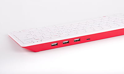 Raspberry Pi Keyboard & Hub - UK version (Red/White)